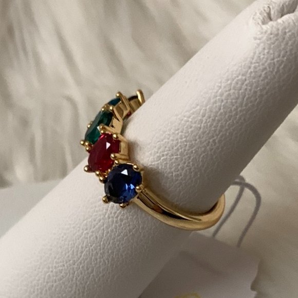 KENDRA SCOTT Cailin Crystal Band Ring in Gold RING SIZE 7 - Picture 4 of 5